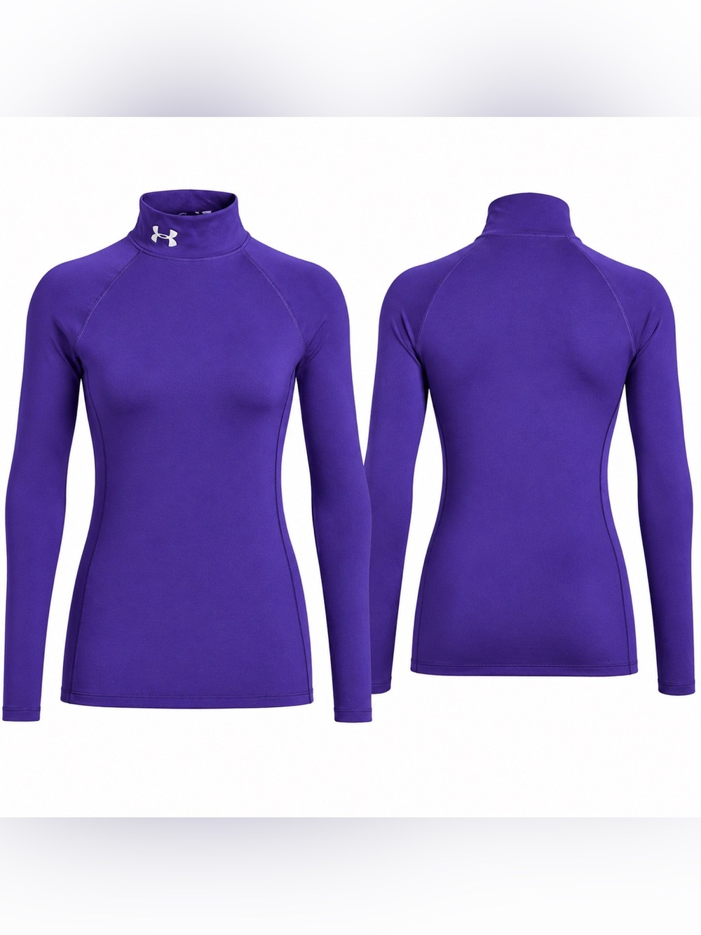 Under Armour ColdGear Mock Neck - Purple S